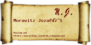 Moravitz Jozafát névjegykártya